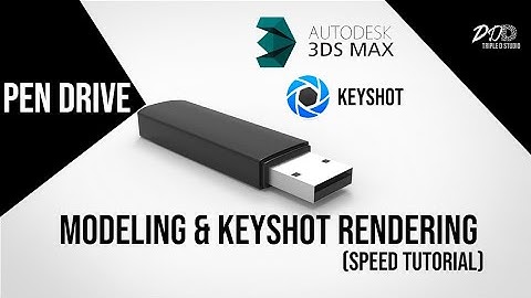3ds max Pen drive modeling & keyshot rendering