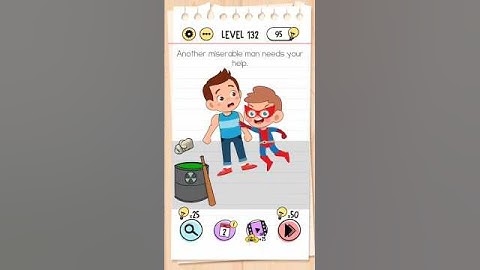 How to complete Brain test level 132 Another miserable man needs your help. #shorts #braintest