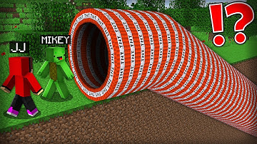 JJ and Mikey found a UNDERGROUND TNT TUNNEL in Minecraft Challenge - Maizen