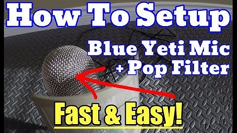 (New) How To Put Blue Pop Filter On a Blue Yeti Mic - Easy, Fast Microphone Setup Review