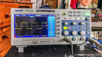 Unboxing my new oscilloscope Hantek DSO5102 and  probe calibration in  English language