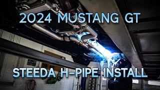 Installing Steeda H-Pipe On My 2024 Mustang!!!! Sounds Insane