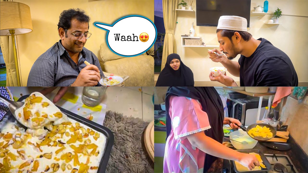 Day 7 Ramzan😇| Nida Ki Khudki Pineapple Cream Recipe😋| Nida Toh Chef Ban Gyi😘| Sufiyan and Nida♥️