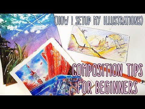 How to draw an artistic composition [ Drawing tutorial - anime manga comics backgrounds ]