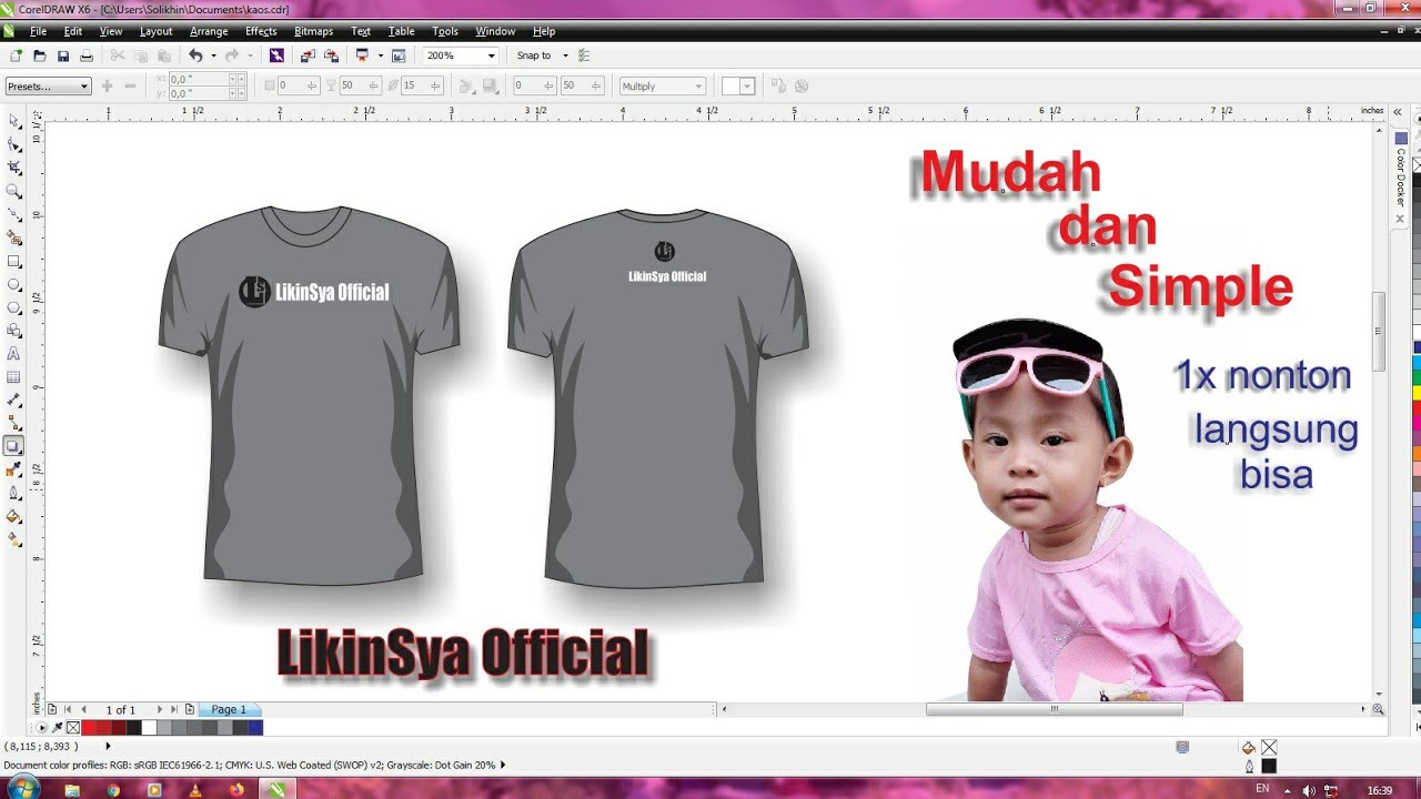 Cara mudah membuat  desain  kaos  YouTube