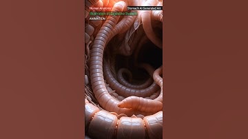 Realistic 3D View Inside Human Gut | Intestine Animation (Not Worms!) | Stomach AI Generated Art