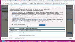 Formatting Annotated Bibliographies in Noodletools using MLA.