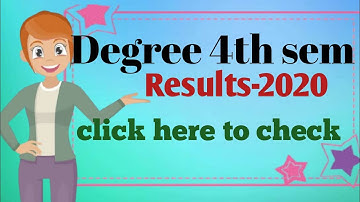 Degree 4th sem results spet- 2020