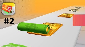 Sushi Roll 3D - All Levels Gameplay Android, iOS | Part 2 New Update Levels 3-4