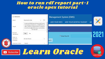 How to run rdf report part-1 oracle apex tutorial