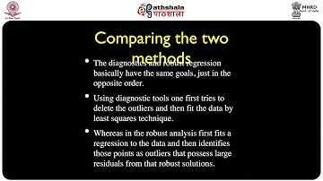 Outlier detection - Robust regression techniques