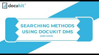 Searching Methods in Docukits DMS