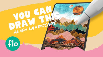 You Can Draw This ALIEN LANDSCAPE in PROCREATE - Photo Collage Tutorial