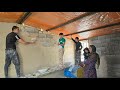 The story of nomadic life and plastering of the building with the help of Salman and family cooking