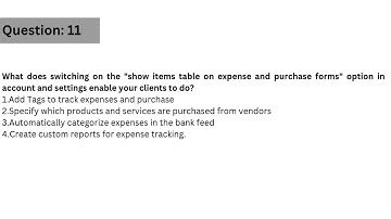 What does switching on the "show items table on expense and purchase forms" option in account