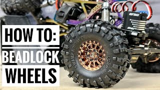 SCX24 Beginner Series: HOW TO Assemble 1.0 Beadlock Wheels