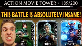 MK Mobile. Fatal Action Movie Tower Battle 189 Made Me INSANE. I Hate MK11 Sub-Zero...