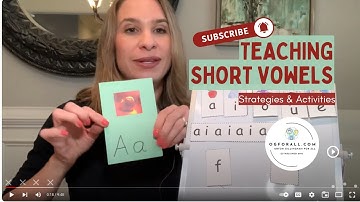 Valuable Activities for Teaching Short Vowels Using Multi-Sensory from Orton Gillingham Coaching