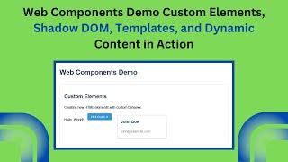 Mastering Web Components in JavaScript | Step-by-Step Guide 🧩✨