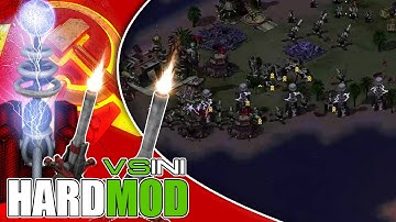 Red Alert 2 - GRAND CANNONS SUPEME vs Brutal Ai  - Extra Brutal Ai Mod