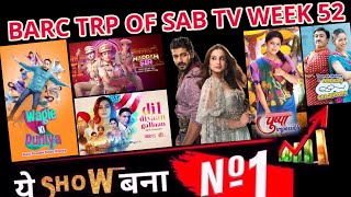 Sab TV Week 52 (2022) TRP - Sony Sab Week 52 Main Trp - Sab TV Shows TRP List
