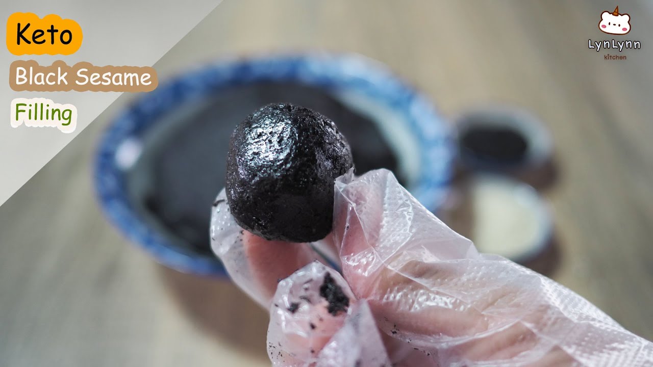 Delicious Keto Black Sesame Filling For Making Keto Dessert. No Flour, No Sugar.