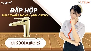 TDM.VN | Review vòi lavabo nóng lạnh COTTO CT2301A#GR2 màu vàng cao cấp sang trọng 2025