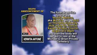 Vernitia Antoine ~ Short Obituary