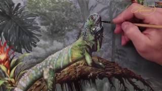 Herend Iguana Wall Plate - Masterpiece Limited Edition to 100 pcs. Hand-painted in Hungary