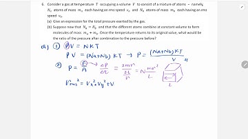 普通物理Problem Set 09&10 - Unit10 #6 Ideal Gas Equation (更正在說明欄)