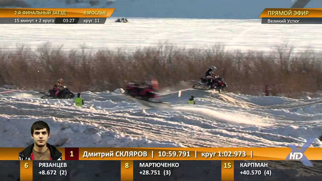 Чемпионат России по кроссу на снегоходах. 3 этап. 07.03.15 г. В. Устюг. 2 финал Взрослые