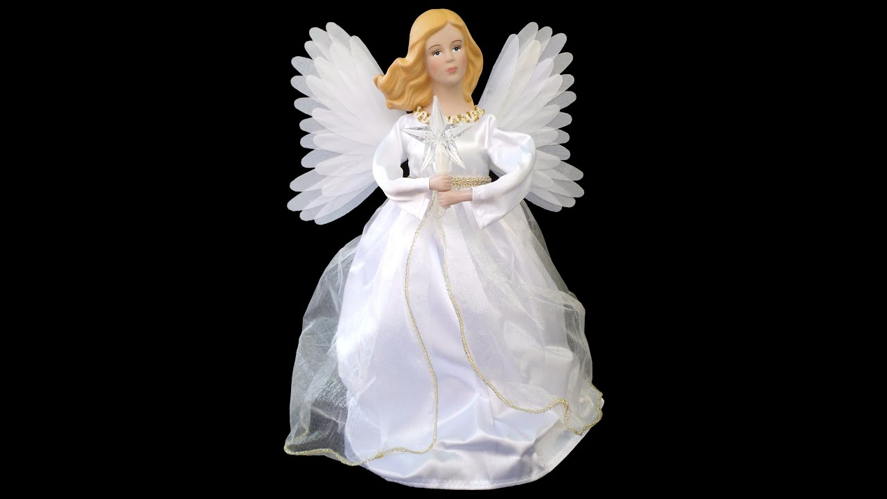 ANIMATED FIBER OPTIC ANGEL TREE TOPPER YouTube