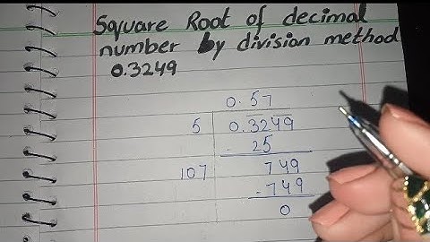 Square Root of Decimal Number by Division Method 0.3249, Square Root by Division Method in Urdu