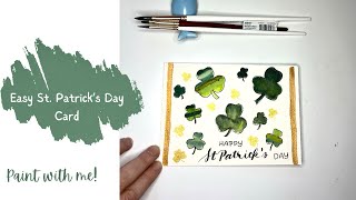 Beginner-friendly St Patrick’s Day Card in Watercolor