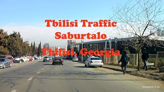 Tbilisi Traffic  -  Road from Chikovani street to Zaza Panaskerteli-Tsitsishvili street