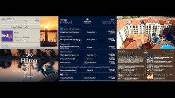 Hilton Hotels Video Wall Content Example - 3x2 Video Wall by JANUS Displays