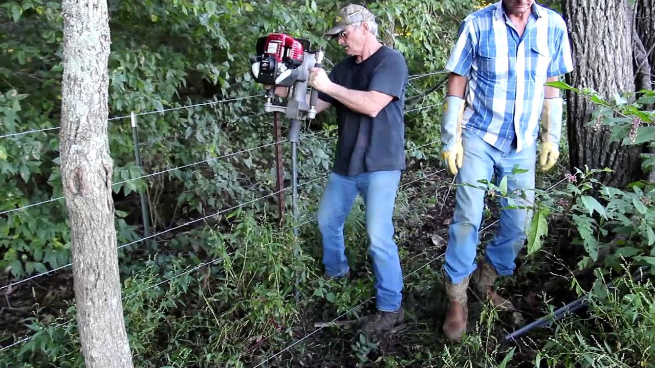 Rhino post driver and rocks YouTube