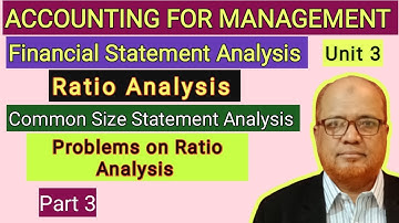 Accounting for Management I Problems and Solutions on Ratio Analysis I Part 3 I Hasham Ali Khan I