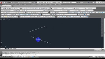 Autocad Tutorial : TTR 1 TANGENT TANGENT RADIUS