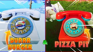 'Dial The Durrr Burger & Pizza Pit Number' Fortnite Map Location