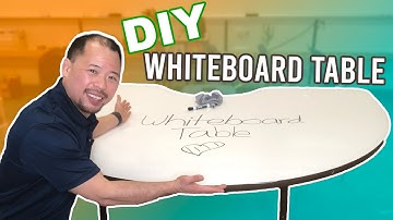 DIY Whiteboard Table with Post it Dry Erase Surface | DIY Office Projects | EdTchoi