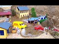 Miniature Town Flood Disaster - Tsunami Dam Breach Experiment - Diorama Destruction