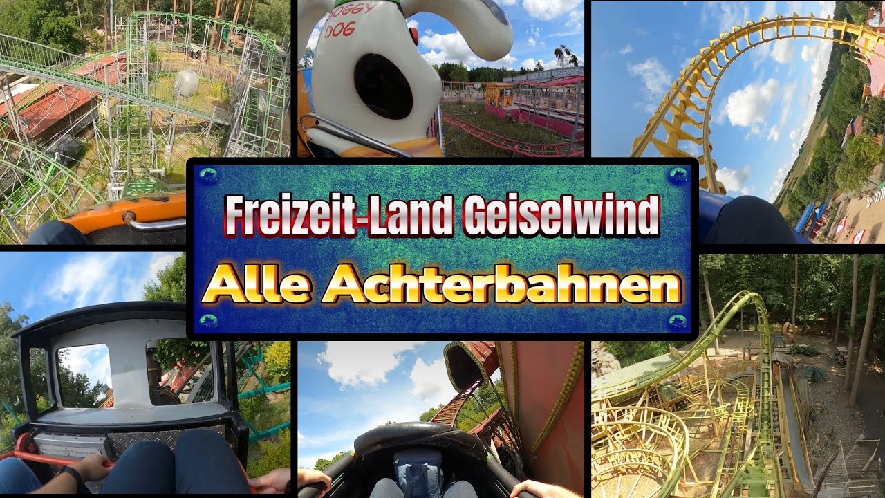 Alle Achterbahnen (Onride) Freizeit-Land Geiselwind 2025 (4K) 