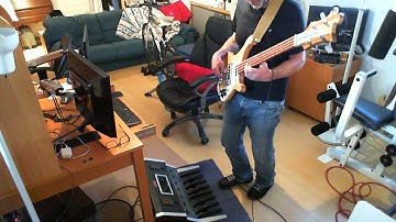 Moog Taurus 1 Bass pedals & Vintage 1963 Rickenbacker 4001 on a Genesis excerpt from track Undertow
