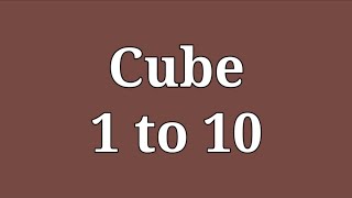 Cube of 1 to 10| 1 to 10 Cube Number in English