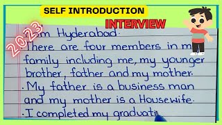 How to introduce yourself in an interview  selfintroduction interview gk knowledge