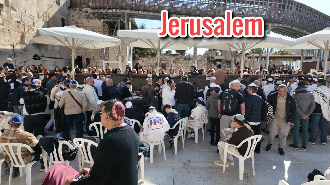 18 Dec 25 The ambience at the Western Wall plaza. People are having fun and celebrating Bar Mitzvahs