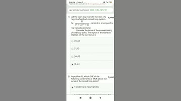 Swayam Nptel, Control system 2020 , week 7 , assignment 7 answers