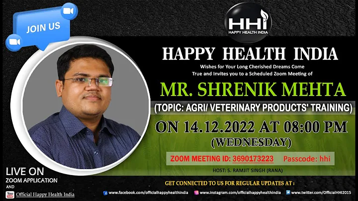 Zoom Meeting by Mr. Shrenik Mehta || Agri/ Veterin...