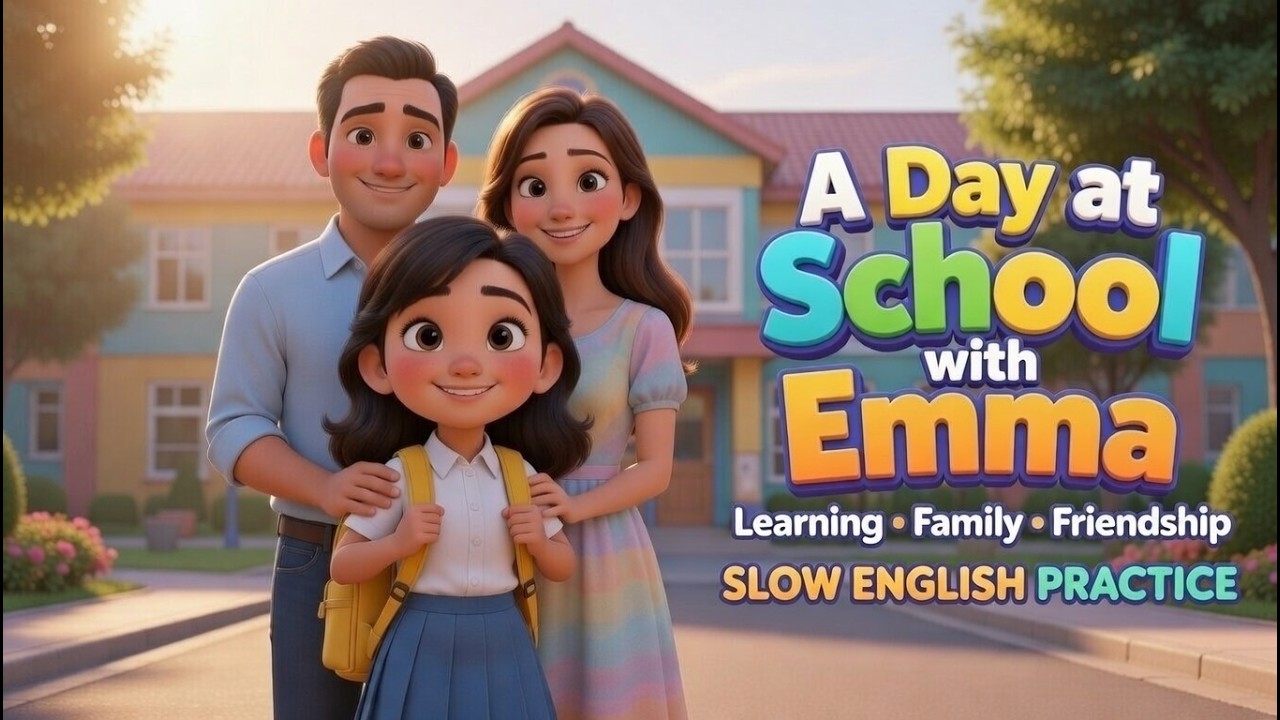 A Day at School with Emma | Heartwarming 3D Animated | Easy English Listening Practice (A2 level)